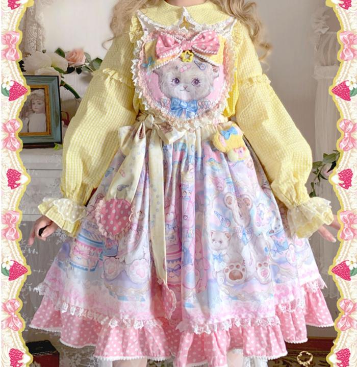 The Rainbow Circus~ Sweet Lolita JSK /Salopette - In Stock