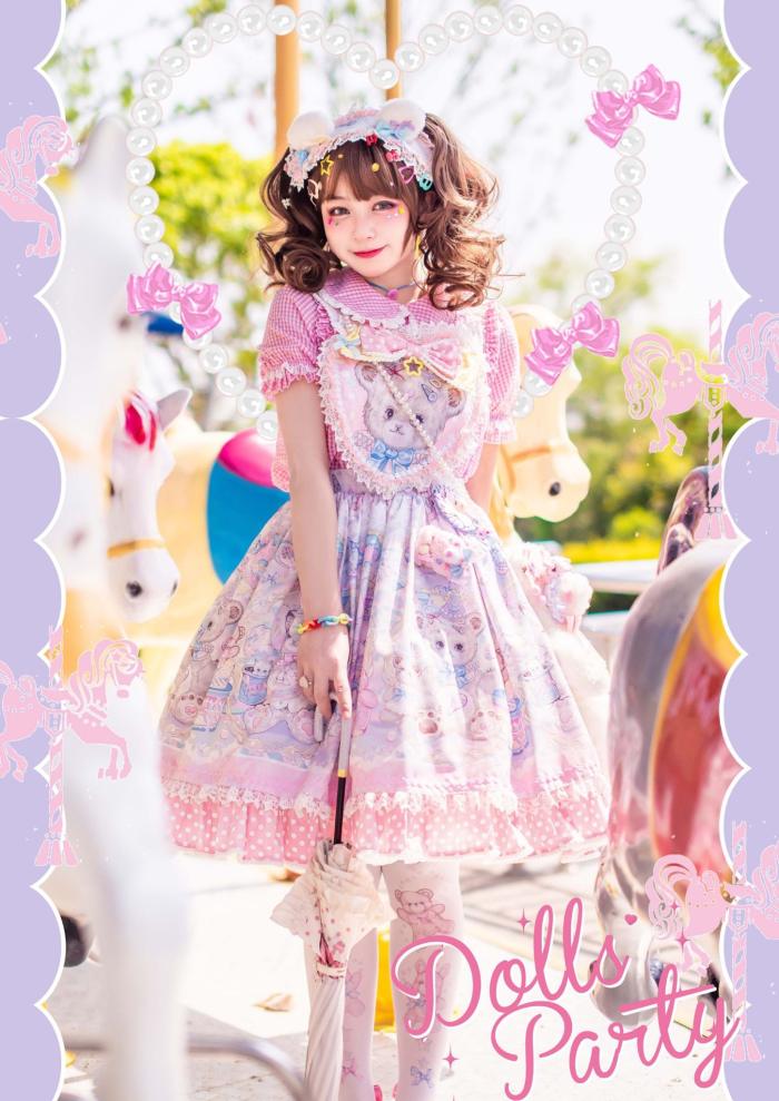 The Rainbow Circus~ Sweet Lolita JSK /Salopette - In Stock