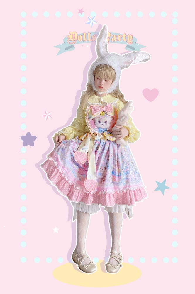 The Rainbow Circus~ Sweet Lolita JSK /Salopette - In Stock