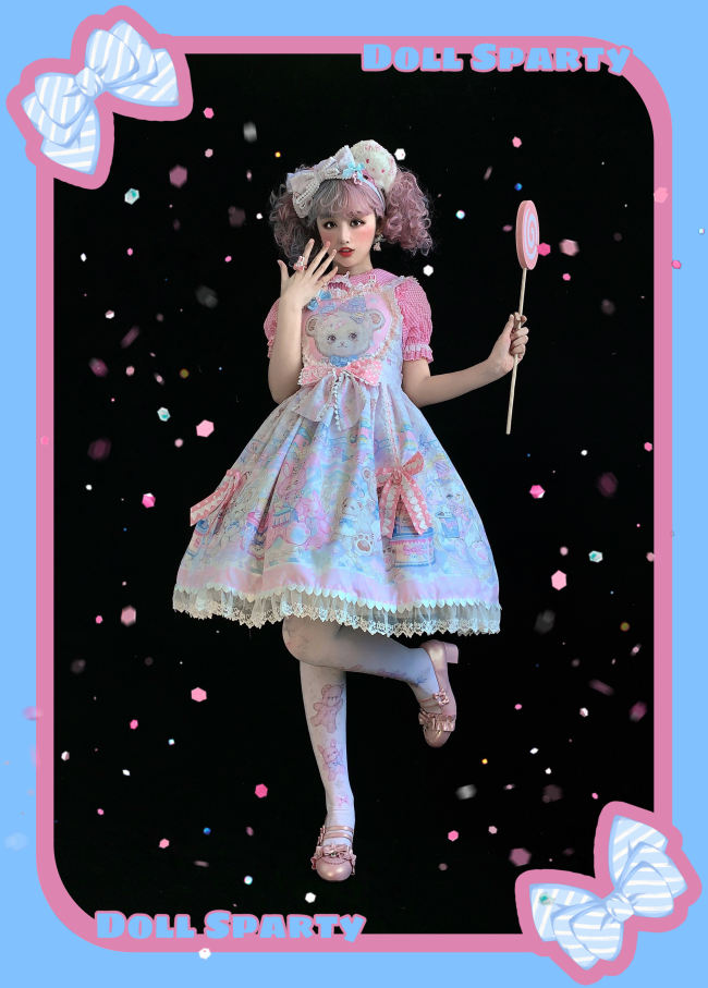 The Rainbow Circus~ Sweet Lolita JSK /Salopette - In Stock