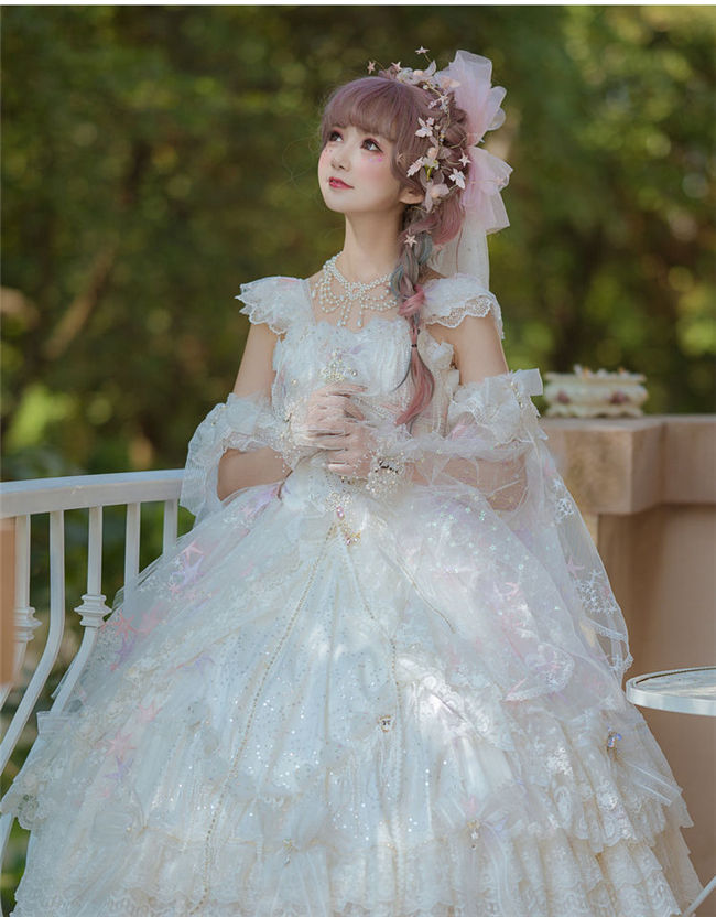 Cat Fairy Heaven's Wedding Dress ~Tea Party Lolita JSK -Ready MADE