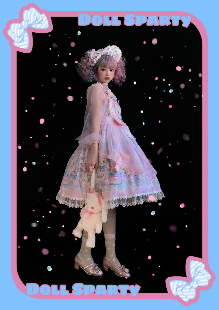 The Rainbow Circus~ Sweet Lolita JSK /Salopette - In Stock