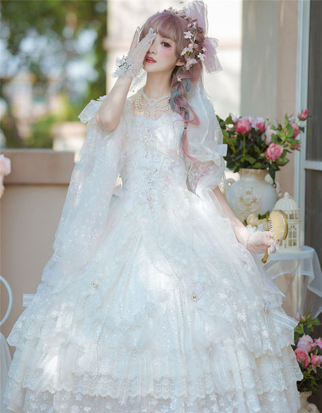 Cat Fairy Heaven's Wedding Dress ~Tea Party Lolita JSK -Ready MADE