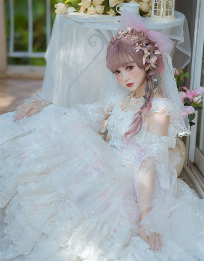 Cat Fairy Heaven's Wedding Dress ~Tea Party Lolita JSK -Ready MADE