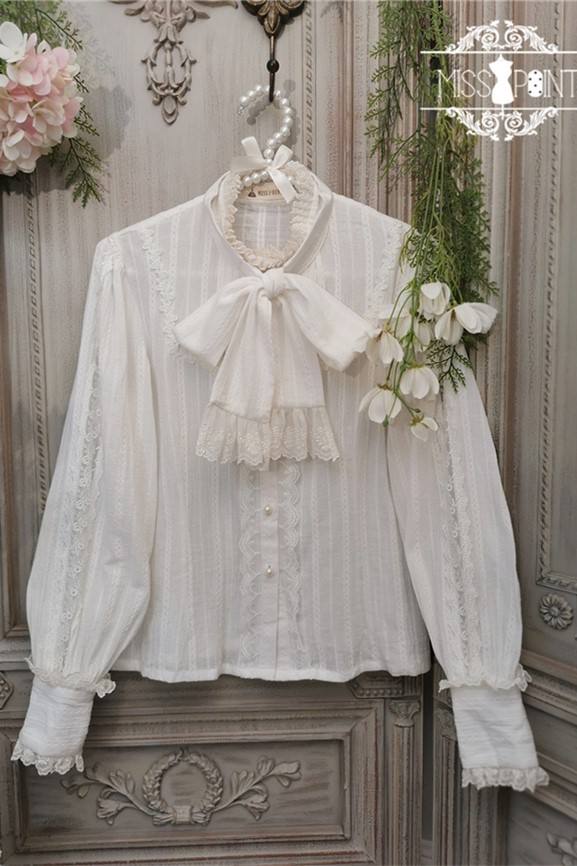 Bone Porcelain Vase~Vintage Lolita Blouse