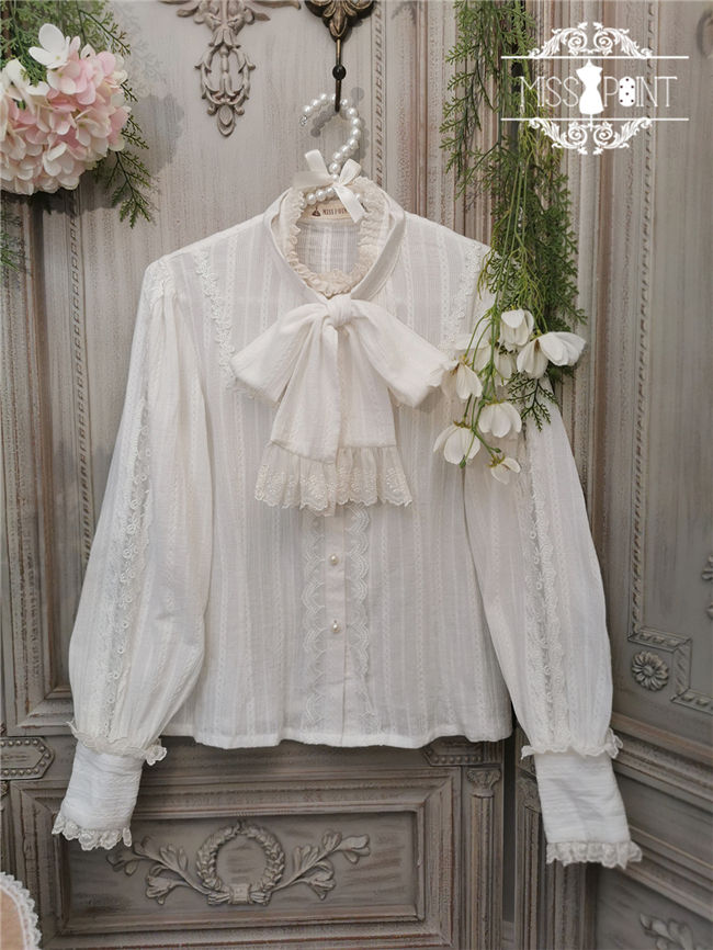 Bone Porcelain Vase~Vintage Lolita Blouse