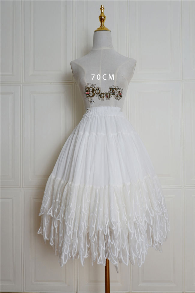 Boguta Lolita~ Fairy Feather Lolita Petticoat/Skirt- In Stock