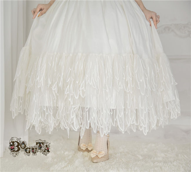 Boguta Lolita~ Fairy Feather Lolita Petticoat/Skirt- In Stock