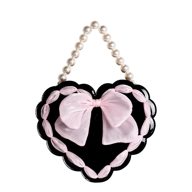 Lovely Lota~ Little Valentine Love Bow Pearl Lolita Bag