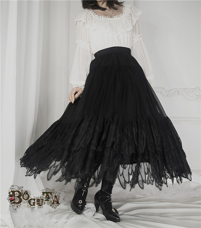 Boguta Lolita~ Fairy Feather Lolita Petticoat/Skirt- In Stock