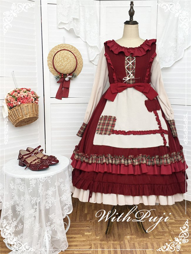 With PUJI ~Little Red Riding Hood Lolita OP Cape