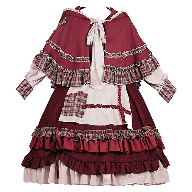 With PUJI ~Little Red Riding Hood Lolita OP Cape