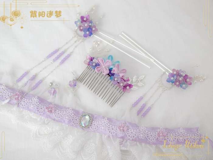 Ichigomikou ~Purple Delusion~ Lolita Accessories -Ready Made