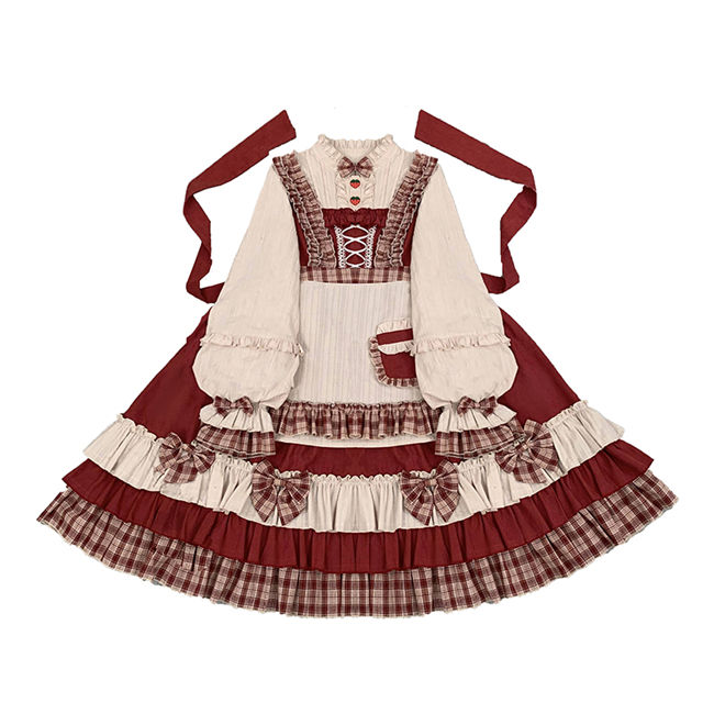 Annie Parcel ~Berry Maiden~Little Red Riding Hood Lolita OP - In Stock