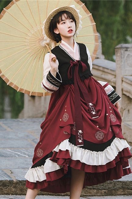 With PUJI ~Magpie Qi Lolita JSK Set-Ready made