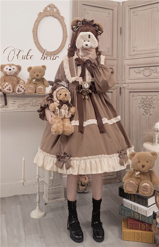 Annie Parcel ~Caramel Teddy Bear Lolita OP