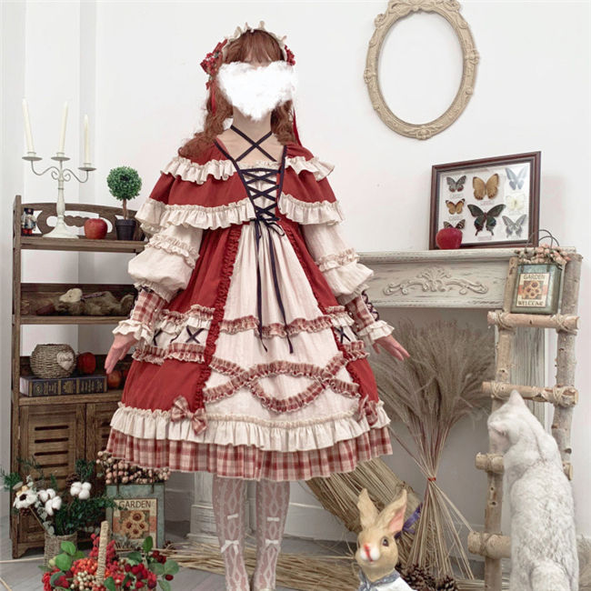 Annie Parcel ~Forest Little Red Riding Hood Lolita OP Size S - In Stock