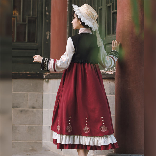 With PUJI ~Magpie Qi Lolita JSK Set-Ready made