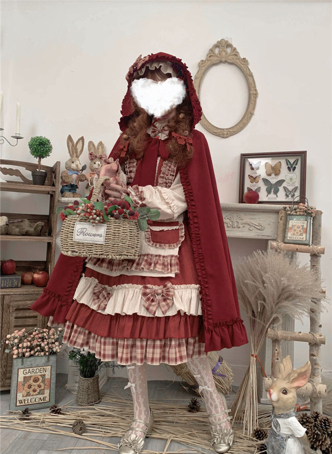Annie Parcel ~Berry Maiden~Little Red Riding Hood Lolita OP - In Stock