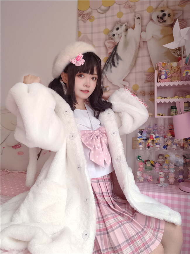 Lolita To Alice White popular Sailor Long Coat Kawaii