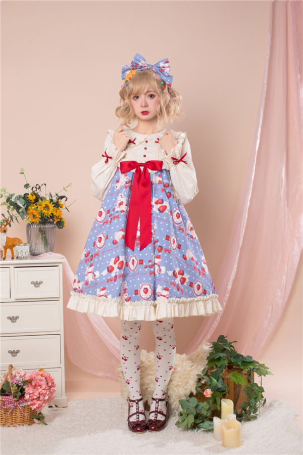 Annie Parcel ~Strawberry Milk Jug Lolita OP