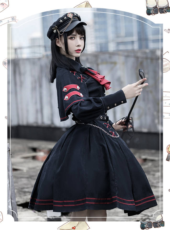 Ying Luo Fu~Execution Officer~ Lolita Top+ Skirt Set
