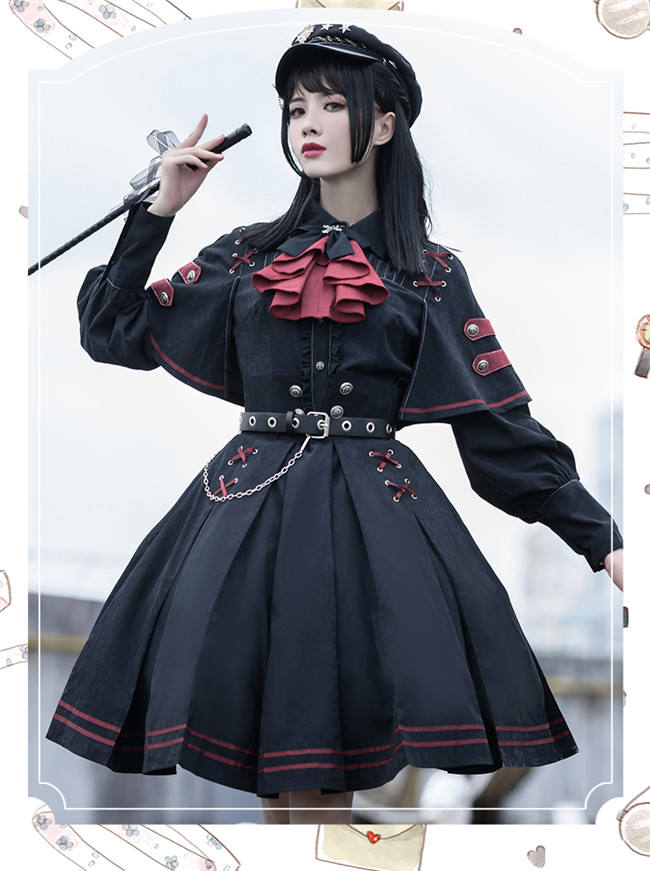 Ying Luo Fu~Execution Officer~ Lolita Top+ Skirt Set