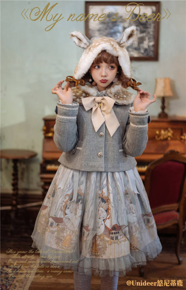 Sweet Winter Down Lolita Short Coat -Ready Made