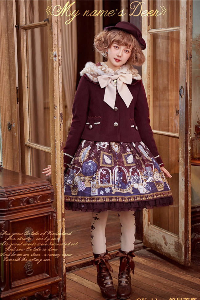 Sweet Winter Down Lolita Short Coat -Ready Made