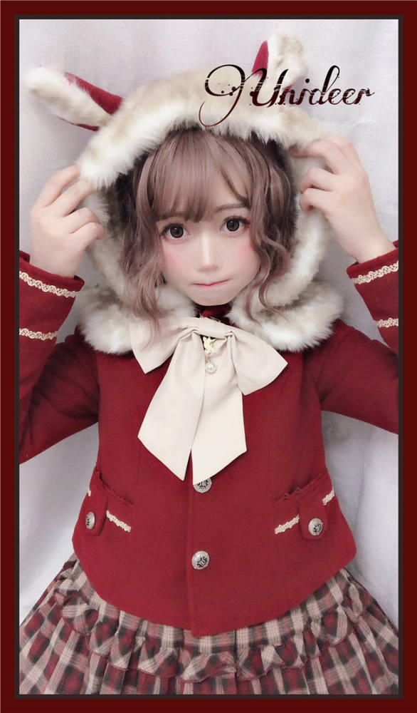 Sweet Winter Down Lolita Short Coat -Ready Made