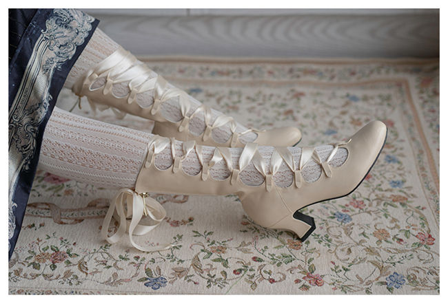 Lolita Retro Straps Boots-Pre-order