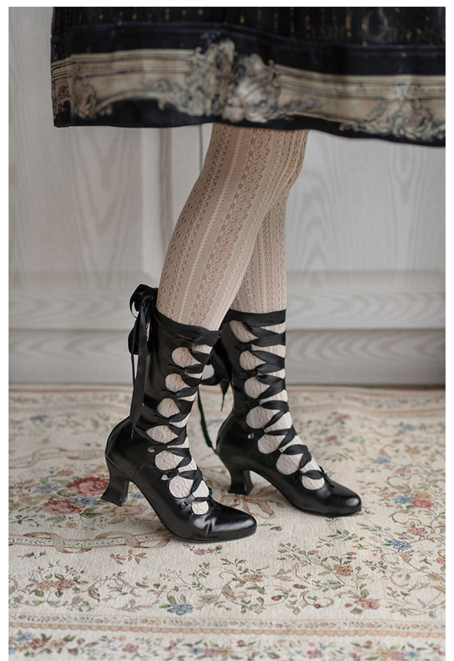 Lolita Retro Straps Boots-Pre-order