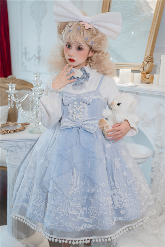 To Alice~ Doll Paradise~Bear Flocking Lolita JSK/JSK Set