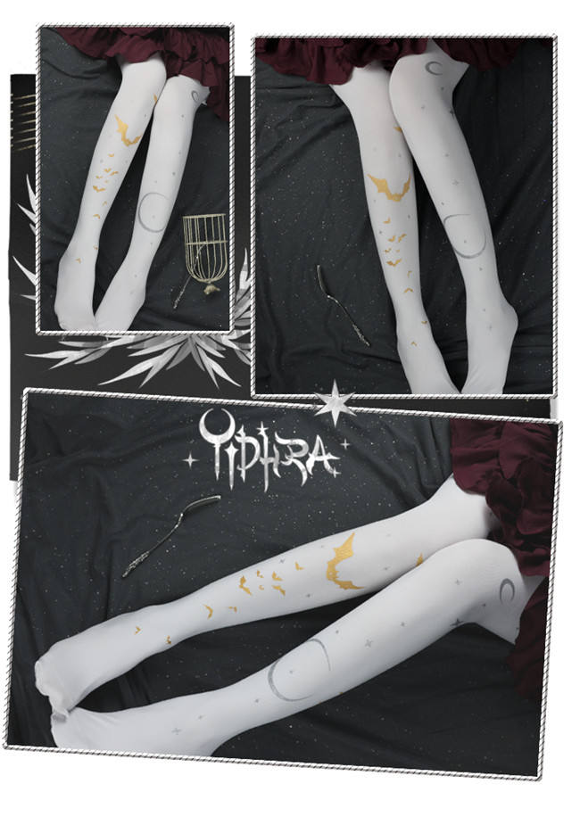 Yidhra Lolita ~Little Bat Night Gothic Lolita Autumn and Winter Tights-Pre-order