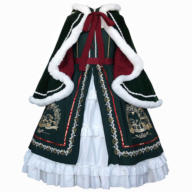 With PUJI ~Wish Bell Lolita Winter OP/ Cape