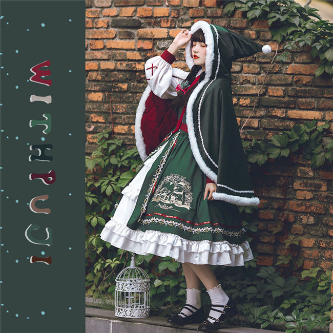 With PUJI ~Wish Bell Lolita Winter OP/ Cape