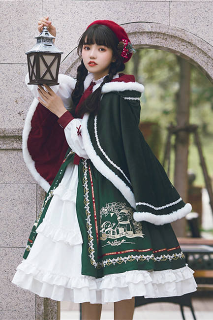 With PUJI ~Wish Bell Lolita Winter OP/ Cape