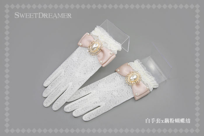 Sweet Dreamer Pearl Lace Lolita Gloves