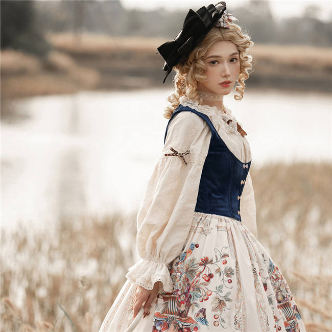 Miss Point ~The Song of Harvest Velvet Fishbone Lolita Vest -Pre-order