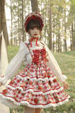 Alice Girl ~Plaid Strawberry~Jacquard Cotton Lolita Blouse -Pre-order
