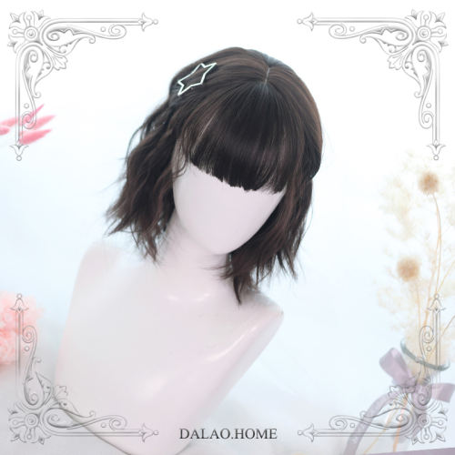 Dalao Home ~Lemon Tea-curly Lolita Short Wigs