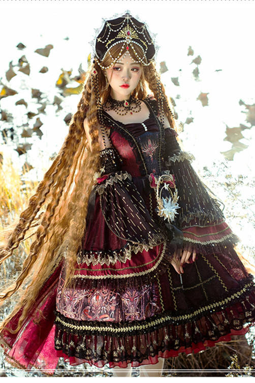 Eye of Red Heart~Vintage Elegant Lolita JSK