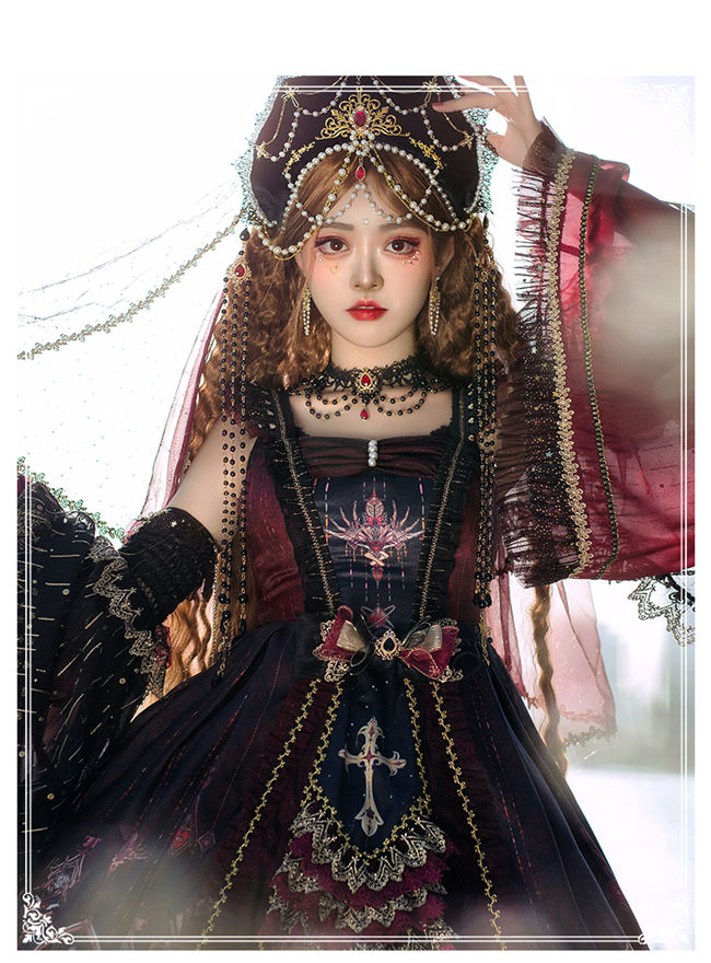 Eye of Red Heart~Vintage Elegant Lolita JSK