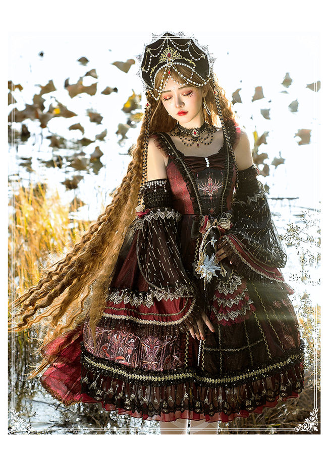 Eye of Red Heart~Vintage Elegant Lolita JSK