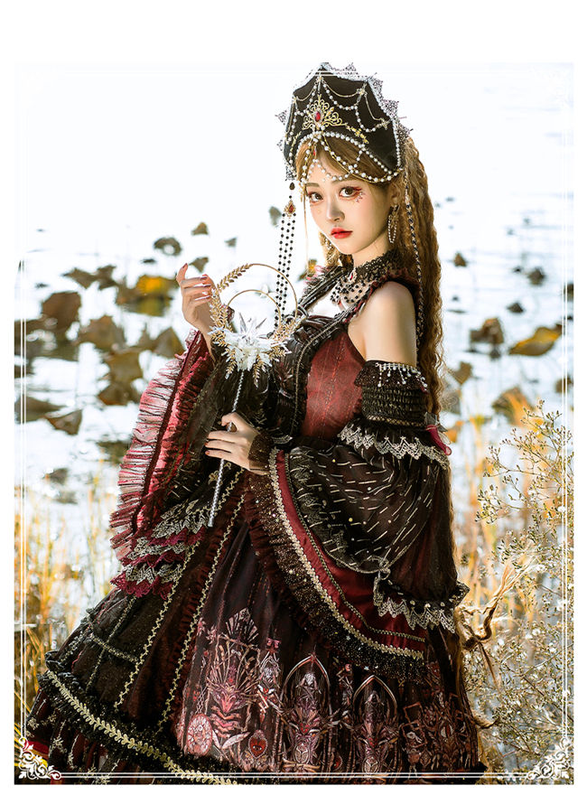 Eye of Red Heart~Vintage Elegant Lolita JSK