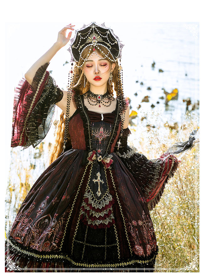 Eye of Red Heart~Vintage Elegant Lolita JSK
