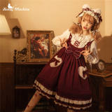 Honey Machien ~Little Brown Bear~ Lolita Salopette-Pre-order