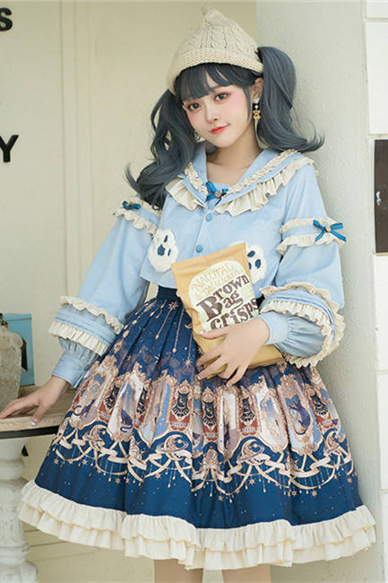 Explore the Stars~Vintage Sweet Lolita Skirt/Cape/Coat