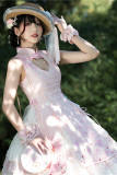 YUPBRO Lolita ~Peach Blossom Fan Lolita JSK-Ready made