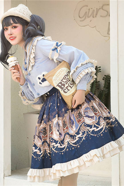 Explore the Stars~Vintage Sweet Lolita Skirt/Cape/Coat